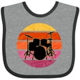thumbnail image 3 of Inktastic Drummer Musician Retro Vintage Girls Baby Bib, 3 of 4