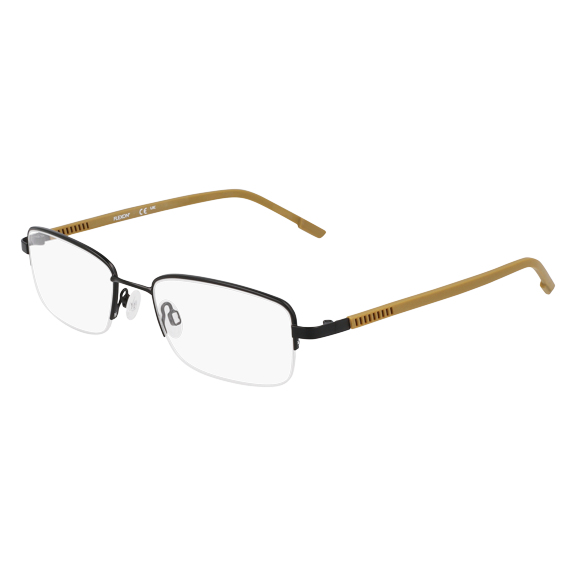 Flexon FLEXONH6079N 004 52mm Rectangle Eyeglasses Men's Satin Black