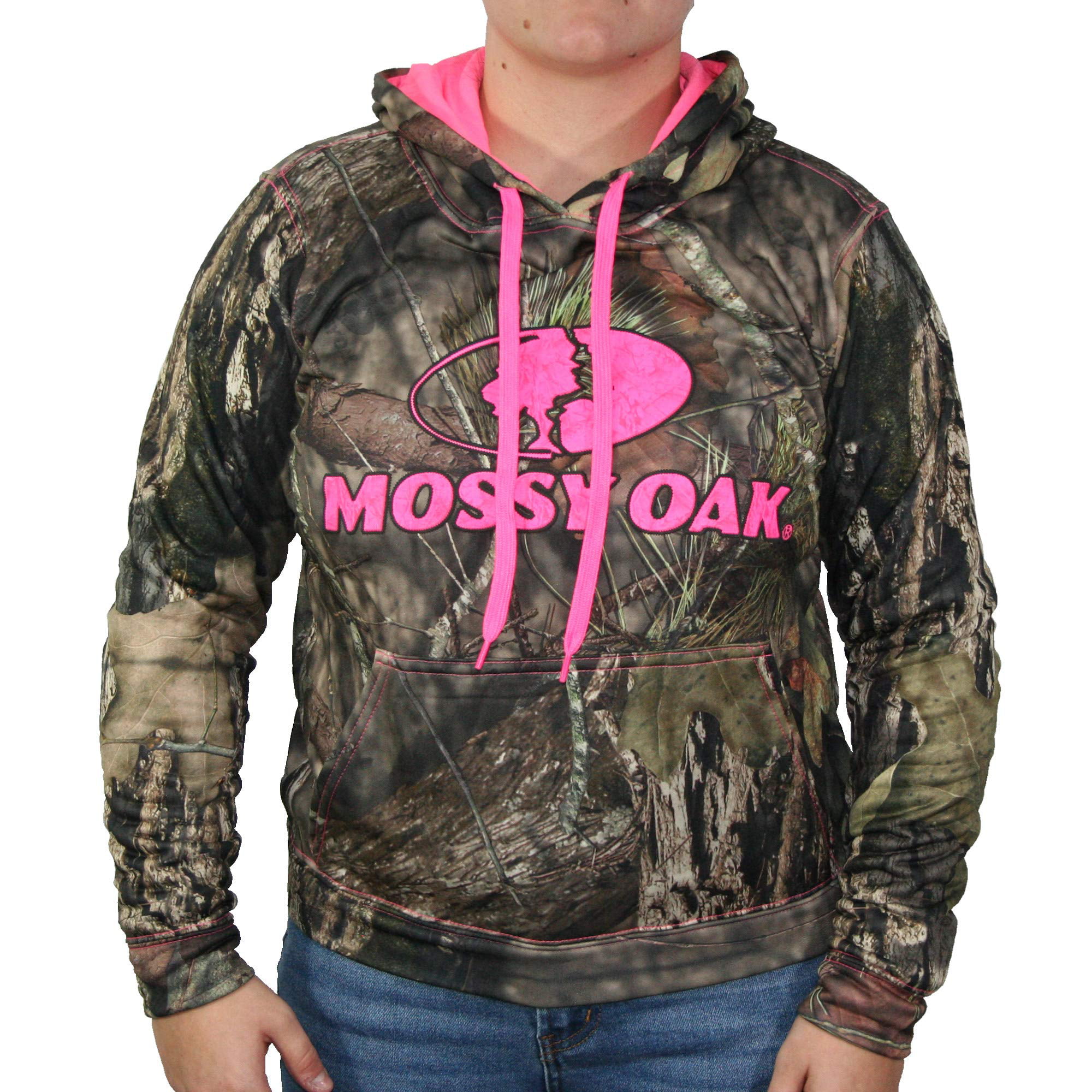 Mossy Oak Women's Performance Pullover Fleece Camouflage lined Hoodies Sm XL 