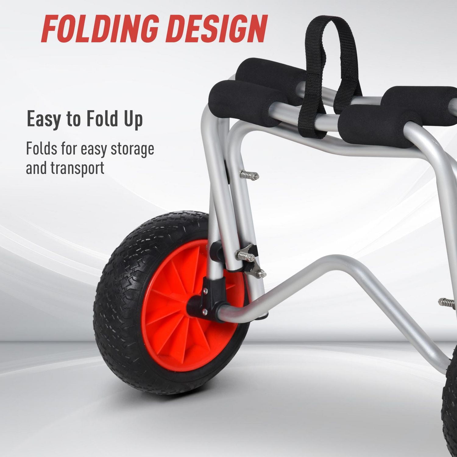 Soozier Kayak Cart Canoe Carrier Trolley Trolley Transport NO-Flat Wheel