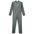 thumbnail image 4 of Kaerm Body de Danse pour Filles avec Strass Manches Longues Unitard Extensible Gris 10, 4 of 6
