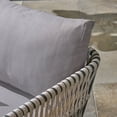 thumbnail image 2 of Soren Outdoor Wicker Club Chairs with Cushions, Set of 4, Light Gray, Dark Gray, 2 of 6