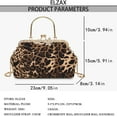 thumbnail image 6 of Leopard Evening Clutch Purse with Chain Cheetah Print Kiss Lock Evening Handbag and Purse Party Prom Evening Tote Bags, 6 of 6