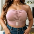 thumbnail image 5 of Womens Plus Size Bandeau Bras, Strapless Bra for Women Front Closure Bandeau Bra Seamless Wireless Non Padded Tube Top Bra Full Support XL-4XL, 5 of 5