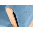thumbnail image 5 of Foundations SafeRocker Standard Glider Nursery Rocking Chair, Wood Base, Storage Pockets, Blue, 5 of 5