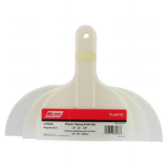 Walpro Clark 3pc Plastic Taping Knife Set 6", 8", 10"