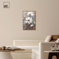 thumbnail image 3 of White Textured Flowers Canvas Elegant Floral Wall Art by Art Remedy, Gold Frame, 24" x 36", 3 of 7