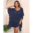 thumbnail image 2 of Kukuzhu Women Bathing Suit Cover Up Frill Beach Blouse Scalloped Dress See Through Bikini Swimsuit, 2 of 5