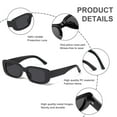 thumbnail image 3 of Gafas de sol JASPIN Rectangle Y2K Retro 90s UV400 para mujeres y hombres, 3 of 4