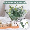 thumbnail image 5 of YOLETO 3 Pack Artificial Eucalyptus Stems, 48 ​​Fake Eucalyptus Stems for Vase, Office Home Wedding Decor Home DIY Decoration, 5 of 10
