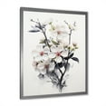 thumbnail image 3 of Designart "White Apple Blossom Minimalism II" Apple Blossom Picture Framed Wall Art Prints, 3 of 5