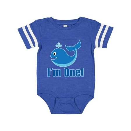 

Inktastic Babys 1st Birthday Boys Whale Gift Baby Boy Bodysuit