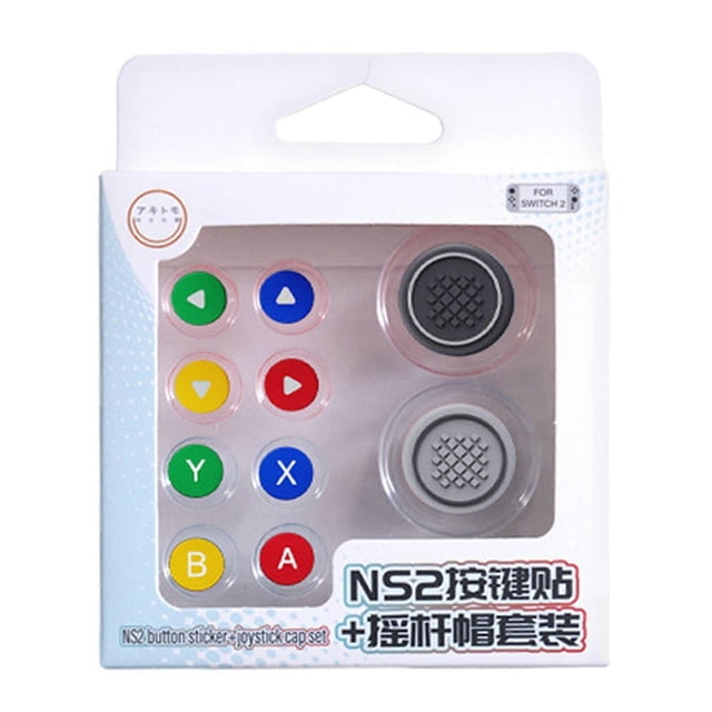 Soft Silicone Button Caps for Switch 2, Colorful Joycon Thumb Grips, Anti-Slip & Comfort Grip Enhancer