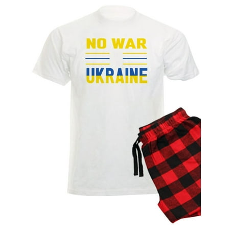 

CafePress - No War In Ukraine People Support American Pajamas - Men s Light Pajamas