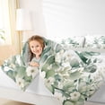 thumbnail image 3 of Manfei Watercolor Letter A Eucalyptus Flower Twin Comforter Sets for Kids Boys and Girls, Botanical Print Bedding Set, Gray Reversible 2 Pieces, 1 Comforter and 1 Pillowcase, 3 of 6