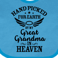 thumbnail image 4 of Inktastic Handpicked for Earth by My Great Grandma in Heaven Boys or Girls Baby Bib, 4 of 4