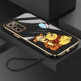 thumbnail image 2 of Carcasa OPPO A16 A16K A16S A16E A17 A15 A15S A35 A83 A57 2022 A54 5G A55 4G Funda Para Teléfono De Lujo Trasera Macaron Color De Gama Alta Winnie The Pooh De Chapado Ultrafina, 2 of 4