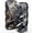 Black, variant on JETeacka Wavy Frame Magnetic iPhone 17 Pro Max Case with Built-in Camera Protector, Gold