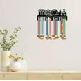 thumbnail image 6 of Science Medal Holder Hanger Display Medal Holder Sport Medal Hanging Wall Mount Frame Black Instruments Metal Medal Rack for Student Teacher's Day Opening Season Athlete 6x15.7Inch, 6 of 7