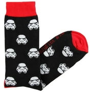 Star Wars Socks Stormtrooper Head Pattern Men's Crew Socks Shoe Size 6-12