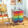 thumbnail image 2 of Kepooman File Storage Organizer,File Cabinet,10-Drawer Rolling Storage Cart-Transparent Multicolor, 2 of 10