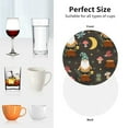 thumbnail image 6 of Honeii Gnome Insect Frog print Leather Coaster Set of 4, ideal for safeguarding your furniture from drinks spills and effortless cleanup-Round Shape, 6 of 6