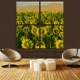 OWNSERIES Sunflower Plant Nature Desert Pattern 4PC Frameless Canvas