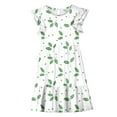 thumbnail image 4 of Robe d'Été pour Femme Wo-Fusoul, Robe Décontractée à Manches à Volants à Double Couche et Col Rond, Tissu Extensible Doux pour le Quotidien, 4 of 8