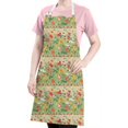 thumbnail image 5 of Pioneer Flower Floral Print Pattern Apron for Women and Men, Cotton Linen Waterproof with Pockets, Adjustable, 33x27 Inch for Kitchen, Gardening, BBQ, Salon, 5 of 6