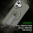 thumbnail image 6 of For iPhone 16 Plus Case Magnetic Stand [Compatible with MagSafe][Military Drop Protection] Shockproof Invisible Kickstand Matte For iPhone 16 Plus Phone Case Men Women,Gray, 6 of 9