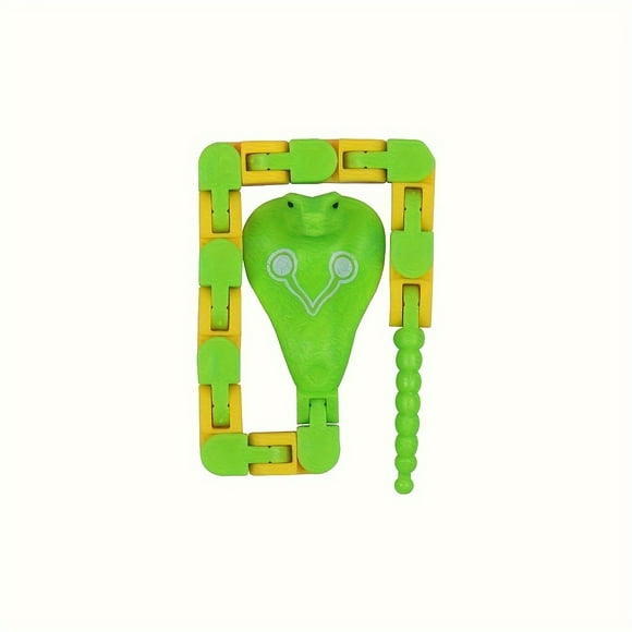 Animal-Themed Wacky Tracks Magic Cube, 24-Link Fidget Chain Snake Toy (2pcs Set) - Shape Recognition Educational Tools for Kids Aged 3-6, Non-Toxic Plastic, Easy Storage