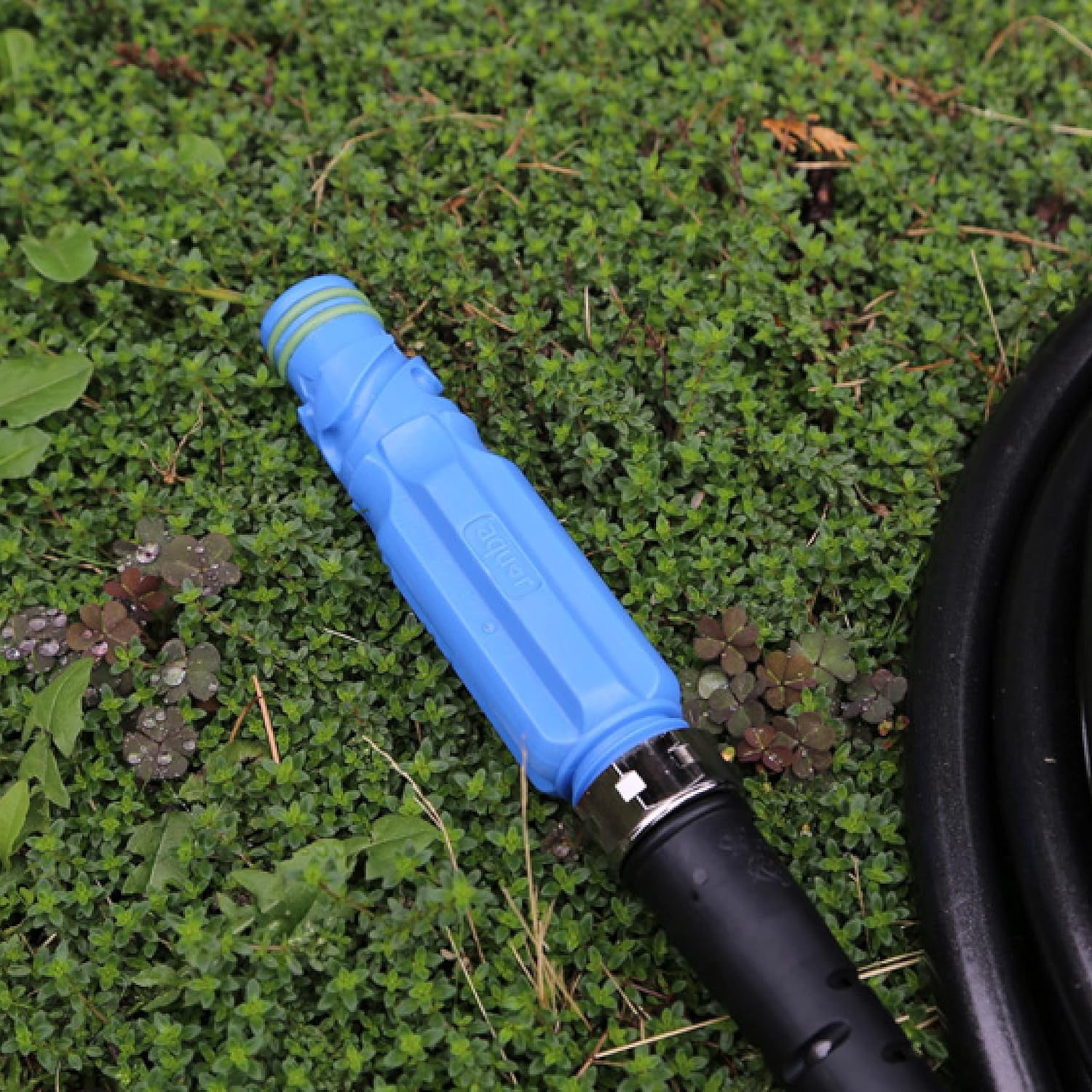 HRTGFD-Straight Hose Connector, Attachable Garden Hose Connector with Check Valve, Quick Connect Fitting for Water Hoses, Attachment for Hydrants, Outlets, and Adapters