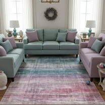 9x12 Modern Abstract Rugs Washable Non-Slip Ombre for Living Room Bedroom Study Room-Orchid