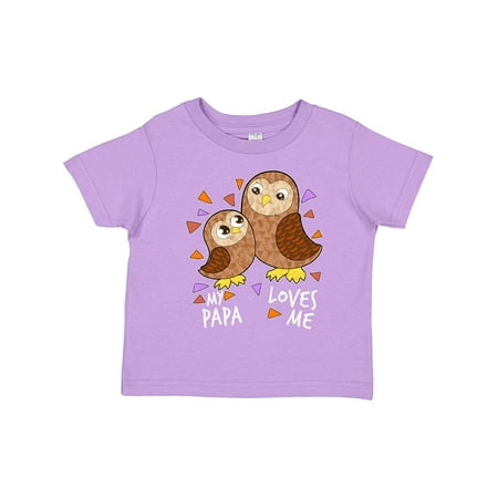 

Inktastic My Papa Loves Me- Cute Owl Family Gift Toddler Boy or Toddler Girl T-Shirt