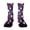 305#Purple, variant on Men Women Soft Stretch Socks Halloween Pumpkin Witch Pattern Mid Calf Cotton Socks Everyday Outdoor Socks