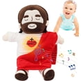 thumbnail image 1 of Peluche De Jesus Que Respira, Jesús Peluches para La Ansiedad, Suave Jesus Juguetes De Mueñcas De Dormir, con Música Y Luces, Regalos(Rojo), 1 of 3