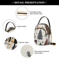 thumbnail image 4 of FORMRS Crossbody Bag for Women Quilted Travel Shoulder Cell Phone Purse with Chain Strap Handbag, Beige Christmas Forest, 4 of 7