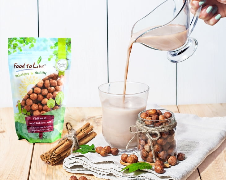 Raw Natural Hazelnuts, 4 Pounds — Kosher, Vegan — by Food to Live