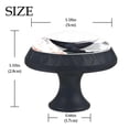 thumbnail image 4 of 4 Pcs Black Crow Print Cabinet Knobs 30mm Round Crystal Glass Drawer Handles Pulls with Screws for Kitchen Cupboard Wardrobe Closet Dresser, Home&Office, 4 of 7