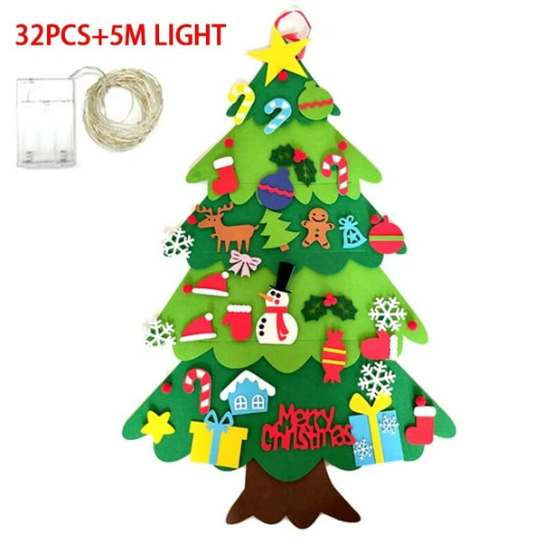 ids DIY Felt Christmas Tree Merry Christmas Decorations For Home 2023 Christmas Ornaments Navidad 2024 New Year Gifts Xmas Tree