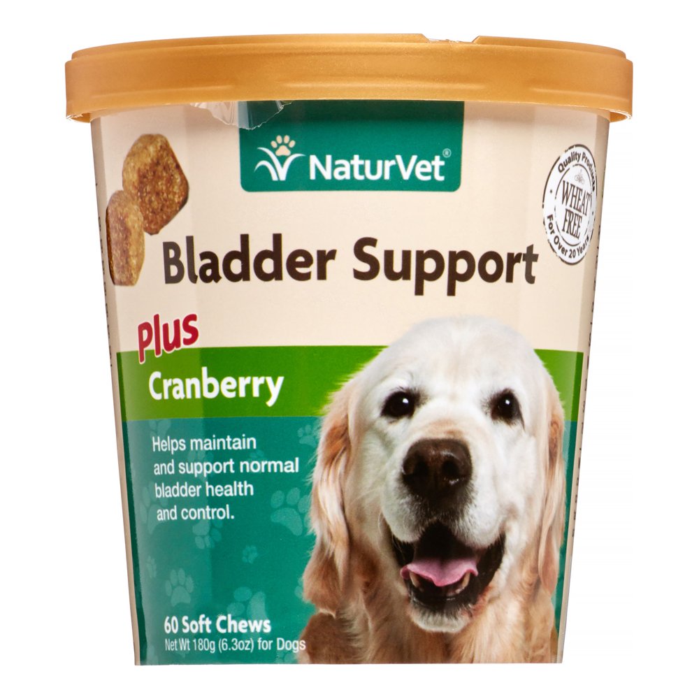 NaturVet Bladder Support Plus Cranberry for Dogs, 60 Soft Chews