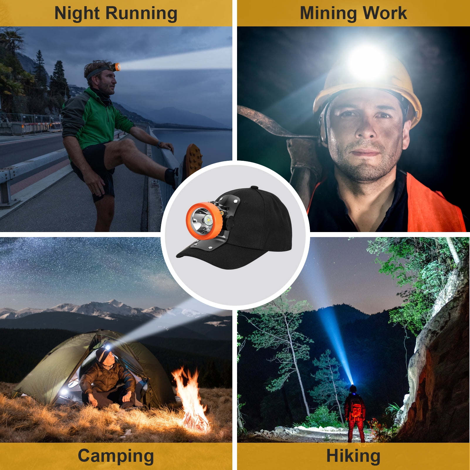 Yongkist Super Bright LED Headlamp Rechargeable, High Lumen Waterproof 4 Modes Headlamp Flashlight, Lightweight Head Torch for Camping, Running, Hiking, Fishing