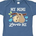 thumbnail image 4 of Inktastic My Mimi Loves Me with Sloth and Hearts Boys or Girls Baby Bodysuit, 4 of 5