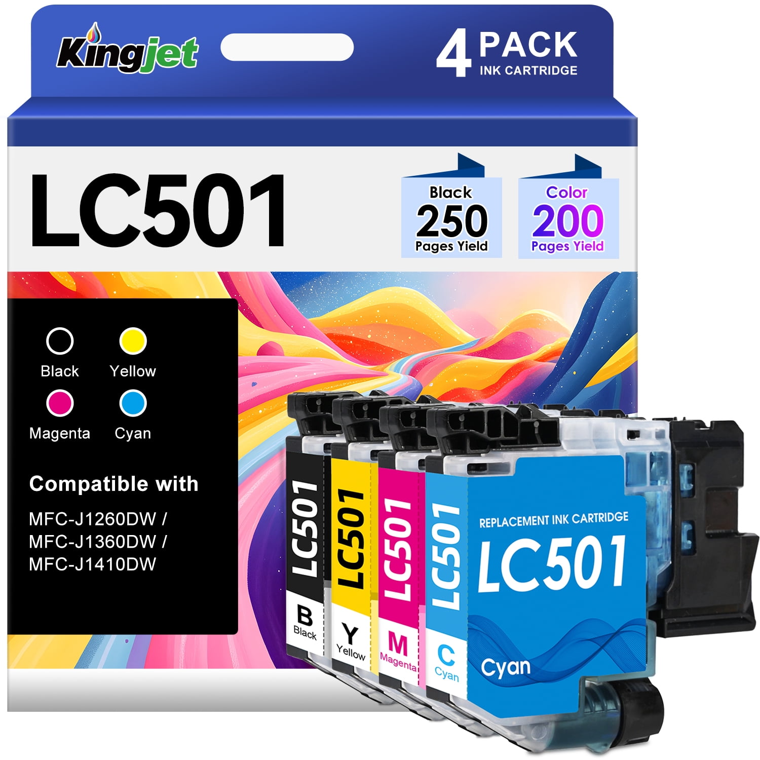 Genuine Brother LC123 Ink Cartridges For MFCJ4710DW MFCJ870DW MFC