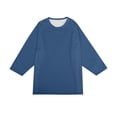 thumbnail image 5 of Men's 3/4 Sleeve Baseball T Shirts Raglan Tops | Crew Neck,Casual,Moisture Wicking,High Stretch,Comfortable,Work,Workout,Gym,Athletic Tee Blue 3XL, 5 of 8