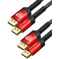 thumbnail image 1 of Cable DisplayPort JSAUX 8K 1.4, paquete de 2 m (6.6 pies), rojo, 1 of 8