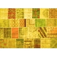 thumbnail image 1 of Ahgly Company Machine Washable Indoor Rectangle Patchwork Yellow Transitional Area Rugs, 2' x 4', 1 of 4