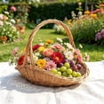 thumbnail image 5 of Garden Harvest Basket, Handwoven Wicker Harvest Basket with Handle, Portable Multipurpose Woven Storage, Garden Baskets for Gathering Vegetables, for Easter, Halloween, Christmas, 5 of 7