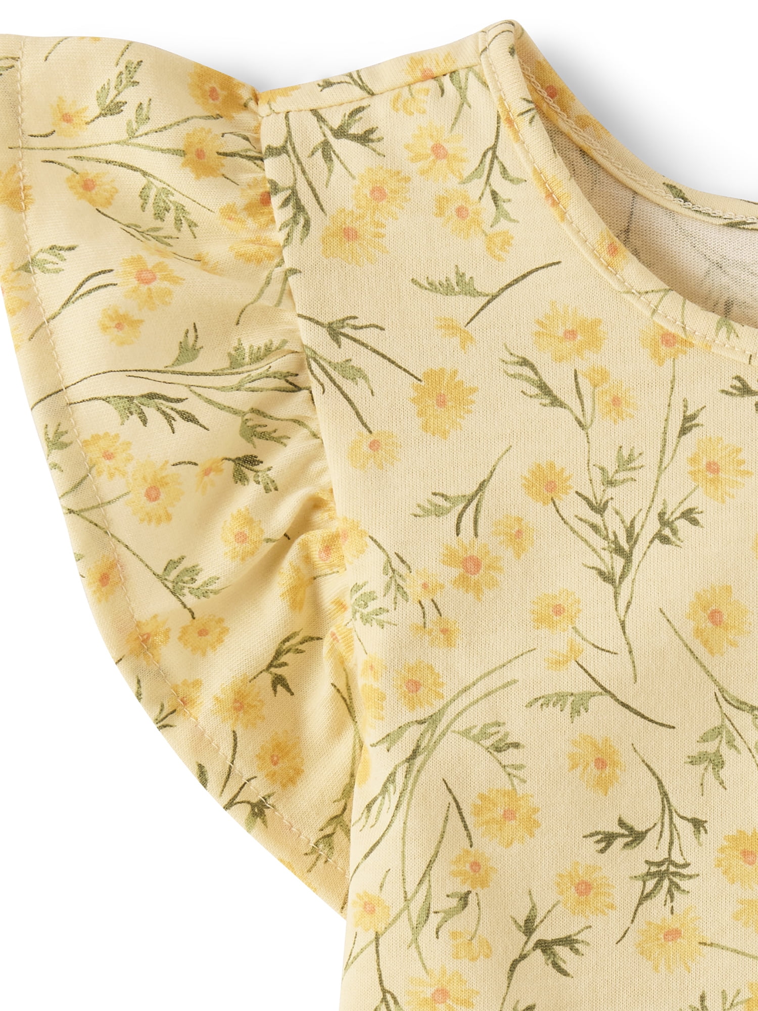 The Children's Place Toddler Girls Sleeveless Floral Flutter Tank Top, 4-Pack, Sizes 12M-5T