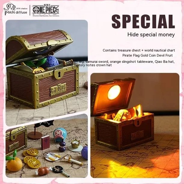 Caja ciega de Anime Arco Iris Latino Luffy Zoro Nami Sanji Chopper Luz Nocturna 9x10 cm